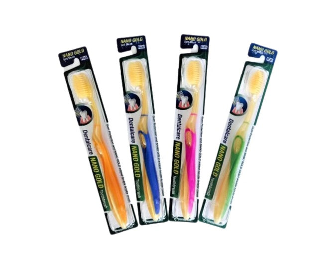 Nano Gold Toothbrushes - 4 Piece Set